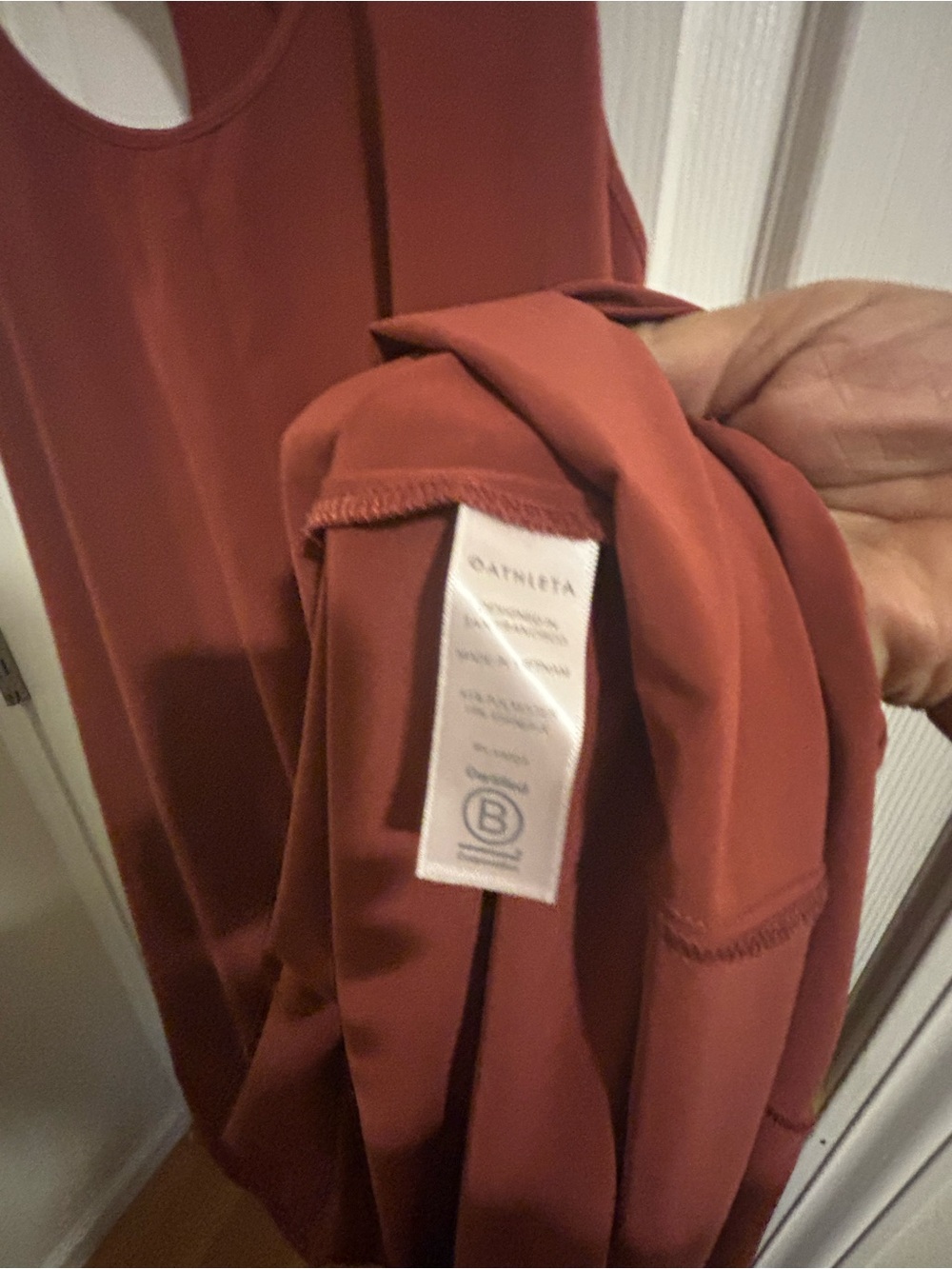 Athleta Presidio Rust Red Racerback Tank Dress. Size Medium 486452 - Picture 5 of 5